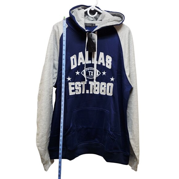 Dallas Cowboys 1960 Gray Mens & Blue Hoodie Size XXL By Clorpeak - Picture 5 of 7